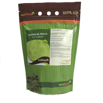 CULTIVERS Sulfato de Hierro Heptahidratado 5 kg múltiples uso Hogar y Jardín. Abono Natural Plantas aporte de Hierro