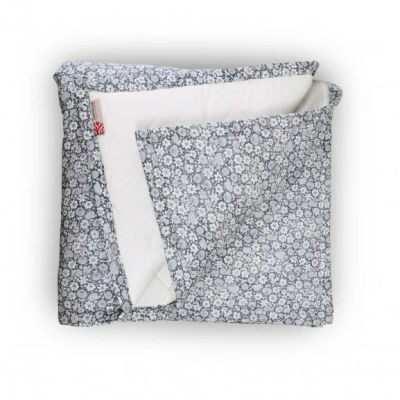 Manta Acolchada Flores Azul Pie de Cama TAPIDECOR 90-105 y 135-150