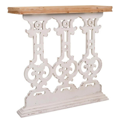 WANDERLUST DECO Recibidor de Madera Tallada | Mueble Elegante y Funcional | 81x30x82h Cm