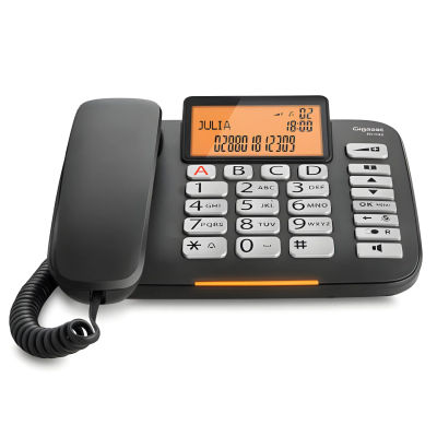 Gigaset dl 580 teléfono teléfono analógico negro identificador de llamadas