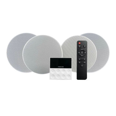 Fonestar Ks-wall 4 Ampli de Pared Con 4 Altavoces Bluetooth, Usb, Fm, Aux
