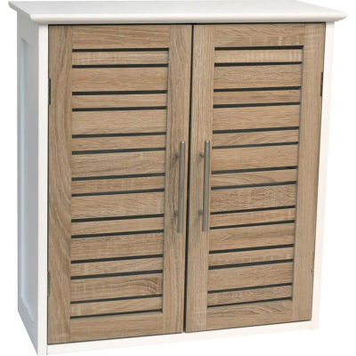 Tendance - Mueble de Baño Armario para Pared Miami / Stockholm Armario 2 Puertas y 1 Estante de Madera Para Cuarto de Baño Almacenaje