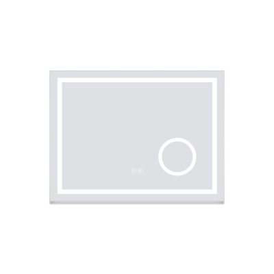 AICA Espejo de baño LED + Espejo de aumento + Bluetooth + Infinitamente regulable