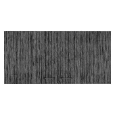 TUHOME Mueble de Pared para Cocina Nápoles, con dos puertas, Roble Gris/ Blanco
