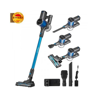 NARVI Aspirador Inalámbrico con Motor 250W, Batería Recargable y Extraíble, Luz LED detección de polvo, Succión 100AW, Filtro HEPA y Cepillo Motorizado Anti enredos. Ref. NVAC 10