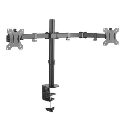 Tooq Soporte TV Mesa VESA 100 para 2 Monitores Giratorio E Inclinable