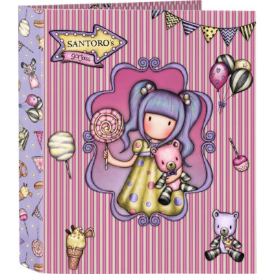 SAFTA CARPETA 4 ANILLAS 35MM LOMO ANCHO GORJUSS™ FAIRGROUND "FIRST PRIZE" - Carpeta Anillas Licencia Oficial - Diseño Exclusivo - Ideal para Uso Diario - Material Duradero - Compatible con Hojas A4