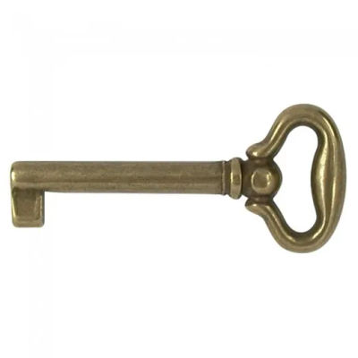 Llave Clásica de Latón para Muebles - Resistente y Elegante