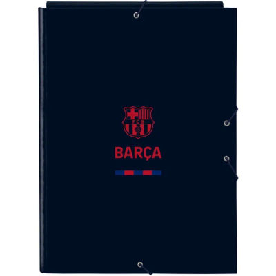 SAFTA CARPETA FOLIO 3 SOLAPAS F.C.BARCELONA CORPORATIVA - Carpeta Anillas Licencia Oficial - Diseño Exclusivo - Ideal para Uso Diario - Material Duradero - Compatible con Hojas A4