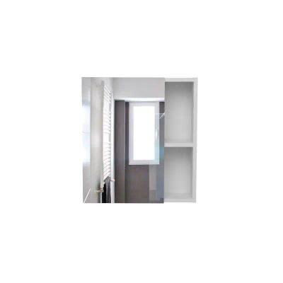 TUHOME Mueble de Pared de Baño Labelle, con espejo, Blanco Madera manufacturada Baño-Almacenamiento