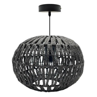 KALMAR - Lámpara Colgante de Mimbre con Bombilla LED E27 - Diseño Elegante y Minimalista