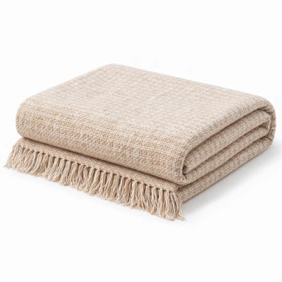 Manta Cubre Sofá Multiusos, Colcha Cubre Sofá Reversible con Flecos Largos, Plaid Decorativo para Sofá Cama Sillón, Manta Tejida Suave Antideslizante, Protector Sofá Salón, 125x180 / 180x260 / 230x260