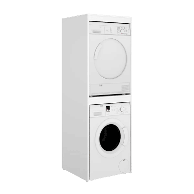 MUEBLE ALTO PARA LAVADORA/SECADORA 190x63,3x62cm - BLANCO