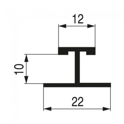Perfil Japonesa H SP10 4M Blanco - Herrajes para Muebles