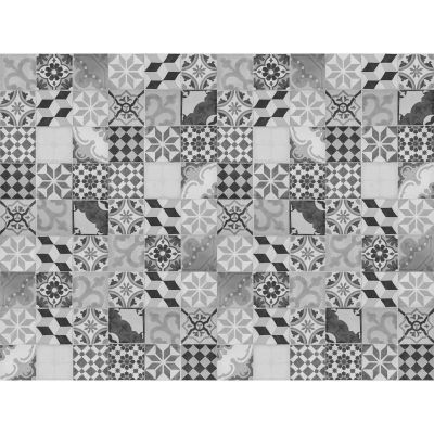 Viniliko, Alfombra de vinilo de alta calidad, Modelo Mosaico Vintage Gris