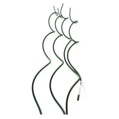 Tutores Espiral para Tomates Pack 12/24, Varillas para Plantas Trepadoras de Acero Plastificado Ø0,8 / Ø1,1 cm, Soporte para Tomates, Flores y Huerto, Jardinería Resistente Color Verde
