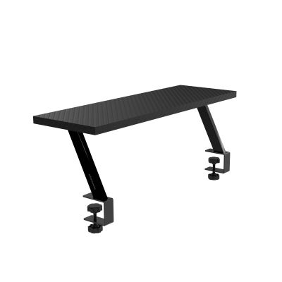 Mars Gaming MGDS, Soporte Elevador Monitor, Eleva el Monitor 17cm, Soporte de Mesa Ergonómico en Acero, Tablero Fibra Carbono 60x20cm, Soporte Pantalla para Escritorios de 10 a 33mm de Grosor, Soporte