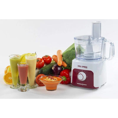 XSQUO Useful Tech Robot de Cocina Vital Xpress con Tecnología Ultrachop y 750 W de potencia. 8 funciones en 1, corta, raya, pica hielo, amasa, bate, licua y emulsiona. Dos velocidades y función Pulse.