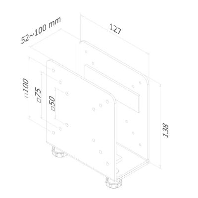 Soporte para Monitor Neomounts THINCLIENT-20 10KG