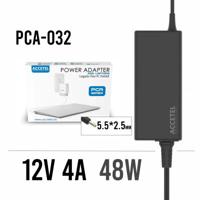 Accetel Cargador LCD 12V 4A para Portátiles