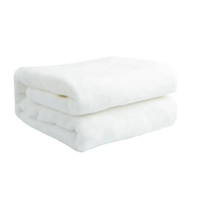 Manta Microfibra Suave para Sofá y Cama, Colcha Super Caliente para Adulto y Niño ,Sin Arrugas En Color Blanco, 160 x 130 cm