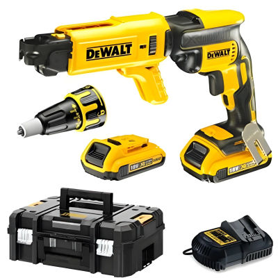 Dewalt Atornillador Panel Yeso 18V Sin Escobillas XR Li-Ion 2,0Ah + Cargador Rápido TSTAK