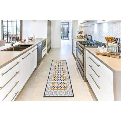 Oedim Alfombra Vinílica Baldosa Hidráulica 60 x 120 cm Alfombra Cocina Vinilo Alfombra Salón Antideslizante Suelo vinílico