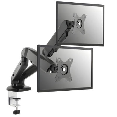 Equip - soporte doble monitor de 13" a 27" - inclinable, giratorio y articulado- escritorio - vesa - negro