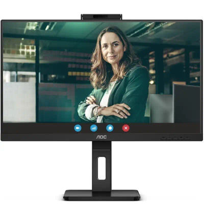 Monitor profesional aoc q27p3cw 27'/ qhd/ webcam/ multimedia/ negro