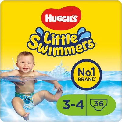 Huggies Little Swimmers Pañal Bañador Desechable para Bebés, con Barreras Anti-Escapes para una Máxima Protección en el Agua