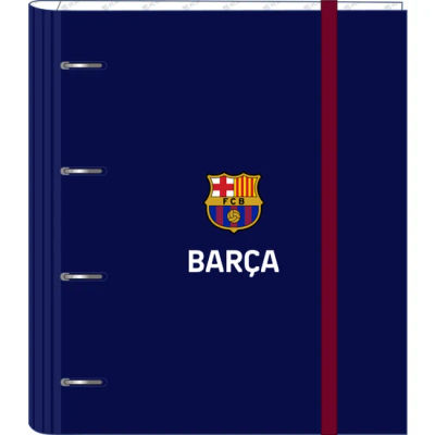 SAFTA CARPETA 4 ANILLAS 35MM CON RECAMBIO F.C.BARCELONA 1ª EQUIP. 23/24 - Carpeta Anillas Licencia Oficial - Diseño Exclusivo - Ideal para Uso Diario - Material Duradero - Compatible con Hojas A4