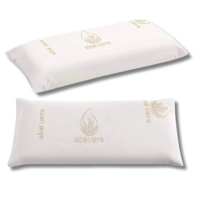 Almohada Viscoelástica HMS, Con Funda de Aloe Vera, Transpirable, Hipoalergénico, Fabricado en España