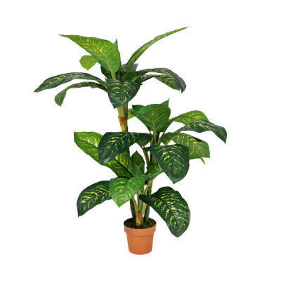Nortene | Planta Artificial Calatea 135 Cm | Plantas Artificiales Realistas | Decoración Para Hogar Y Oficina | Planta Artificial Grande | Perfecta Para Ambientes Modernos