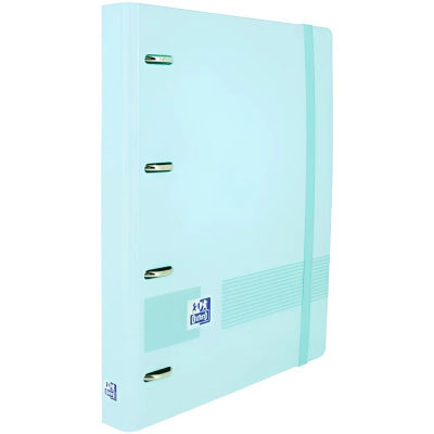 Oxford live & go carpeta 4 anillas 35mm europeanbinder a4+ polyfoam c/recambio 5x5 azul pastel