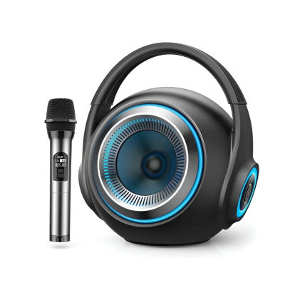 Altavoz Speed Sound Bluetooth Karaoke Portátil con Micrófono Inalámbrico y Luz LED