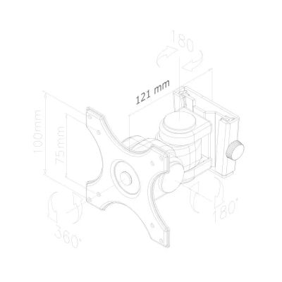 NewStar FPMA-W250BLACK - Soporte de pared para monitor/TV, color negro