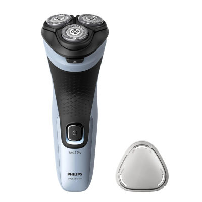 Philips Afeitadora S3000X | Uso en Seco y Mojado; Sistema de Cuchillas PowerCut; Cabezales flexibles 4D; Afeitado 40min / 1h de carga; Carga rápida 5min; 1 LED; Corta Patillas; Sólo sin cable; Carga