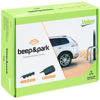 VALEO SERVICE 632200 Beep & Park Kit Sensores de aparcamiento con 4 sensores + 1 Altavoz - montaje delantero o trasero