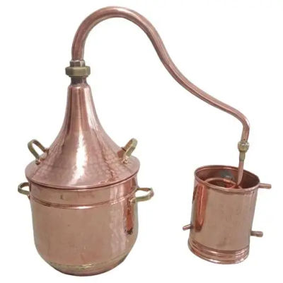 Alkimista Alambique de Cobre Especial para Destilar Plantas Aromáticas