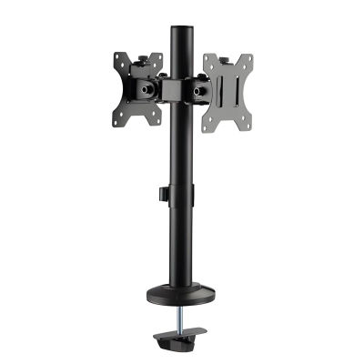 Cromad Soporte de Mesa para 2 Monitores de 17-32 - Ajustable en Altura, Giratorio E Inclinable - Gestión de Cables - Peso Máximo 8kg - VESA Máx 100x100mm