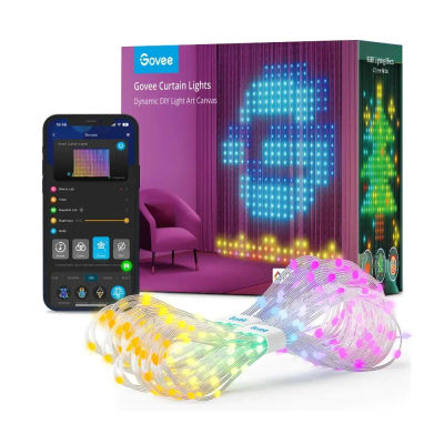 Govee h70b1 curtain light luz led de cortina wi-fi, bluetooth, rgbic, ip65