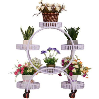 Estantes de Metal para plantas, soporte para macetas, Soporte múltiple para macetas, organizador de exhibición para interiores y exteriores, estante para macetas, jardín y balcón, DE 4 A 8 PLATAS