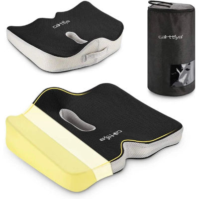 Cojín de Asiento Carttiya, Almohada de Apoyo Lumbar para aliviar el Dolor de ciática, con Funda Lavable