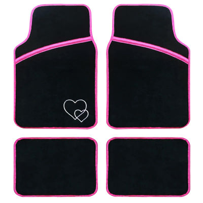 Enerfero-Alfombrillas Coche,Juego Alfombrillas para Coche , Alfombra de Moqueta para Vehículo, Antideslizantes-4 Piezas