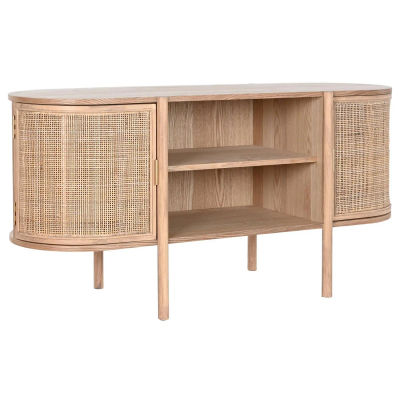 MUEBLE TV RUBBERWOOD RATAN 120X43,5X60 NATURAL FIJALO MB208689