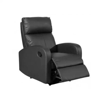 MOMMA HOME Sillón Relax reclinable Med - Modelo TAVIRA - Color Negro - Material Ecopiel/Metal - Medidas 71 x 93 x 101 cm Raíz Sillones Relax Inicio Muebles de Salón y Hogar Sillón Relax Sillónes Relax