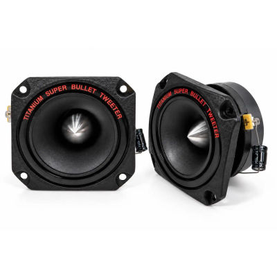Pack 2 Altavoces Super Tweeter bala con diafragma de titanio, potencia 190 W RMS y respuesta 2.000–22.000 Hz, ideal para equipos de audio y car audio