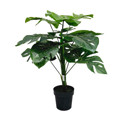 Tecnokit Plantas Falsas Interior Philodendron Monstera 100 cm Plantas Artificiales Exterior resistentes a los rayos UV, materiales plásticos reciclados
