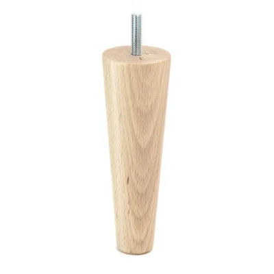 Pata de Madera Cónica H150 M8 Natural para Muebles - Resistente