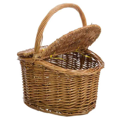 Cesta Con Tapas De Mimbre 22x28x0cm, El mejor complemento para tu hogar